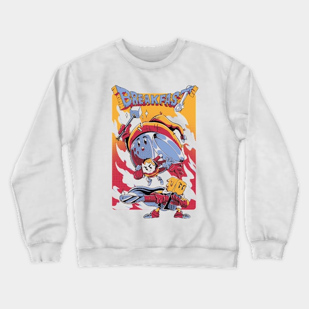 Breakfast Quest Crewneck Sweatshirt by Henrique Torres